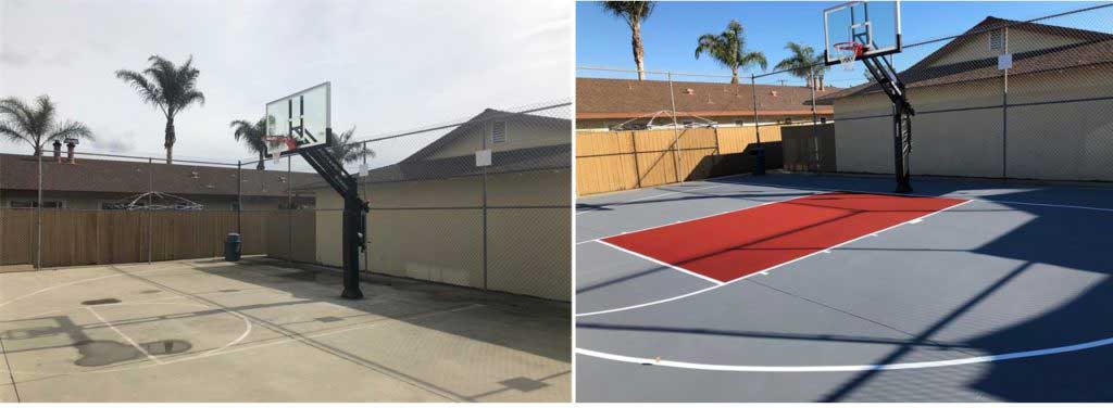 In Basketball Court Construction, Outdoor Basketball Court Surface