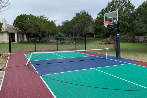 Satisfy Everyone with a Basketball Tennis Court Combo